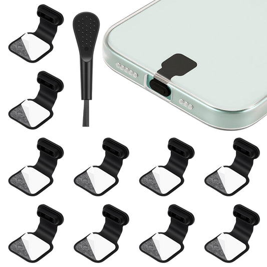 Andibro 10PCS USB C Dust Plugs, Silicone Anti Loss Port Covers with Adhesive Compatible with Laptops All Type C Devices