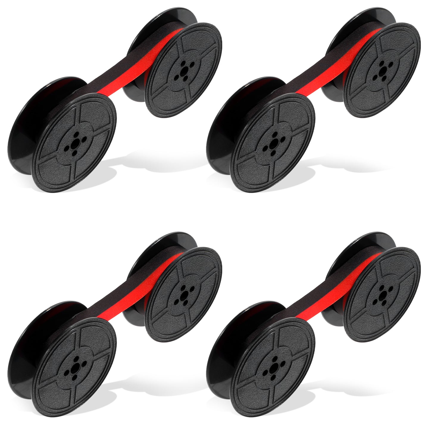 Giantree 4 PCS Universal Typewriter Ribbon Twin Spool Replacement, Typewriter Ink Ribbon for Most Typewriters(Black, Red)