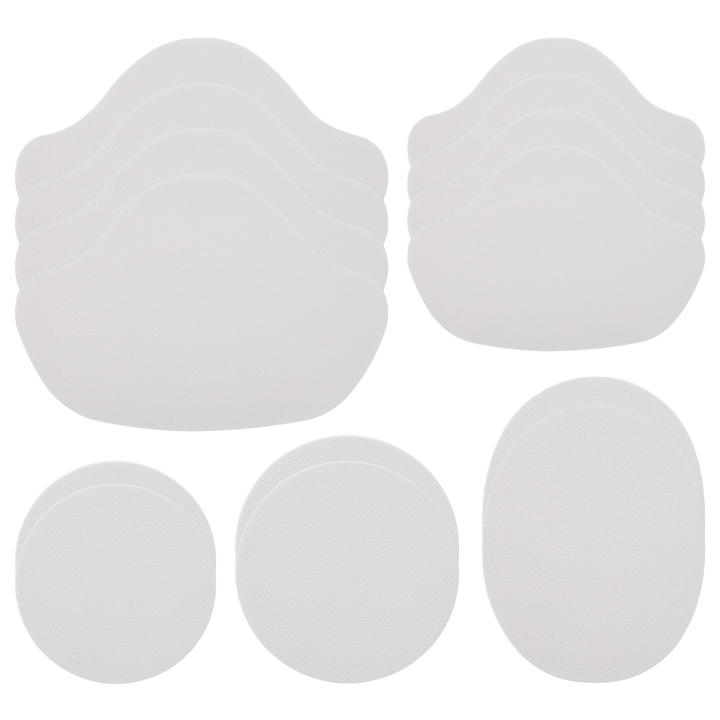 Giantree 14 Pcs Shoe Hole Repair Patch, Hole Patches, Self-Adhesive Sneaker Heel Repair Patch, Knee Patches Black Sneaker Hole Vamp Repair Sticker, Anti-abrasive Quick Repair Shoes Tool(White)