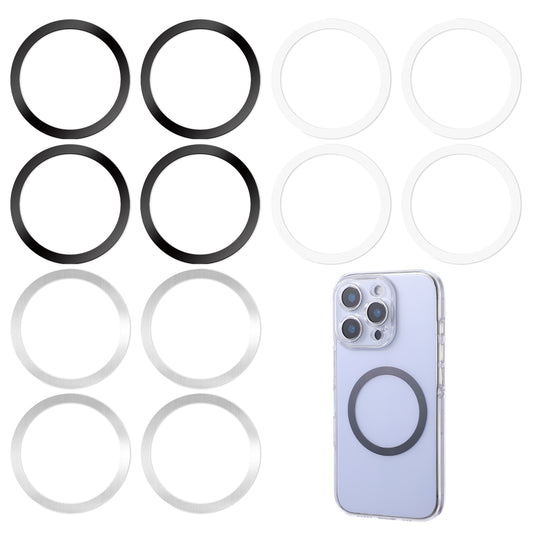 TIESOME 12 Pack Universal Metal Ring Sticker, Phone Mount Car Holder Wallet Grip for for Magnetic Charger Phone Grips