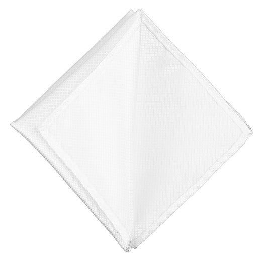 Molain Mens Pocket Square Satin Pocket Square for Men Solid Color Handkerchief Suit Pocket Squares Classic Pure Silk Hankies for Business Wedding(White)