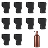 LIQWEI 10Pcs Syrup Pump Covers, Syrup Pump Caps, Syrups Dispenser Black Rubber Caps Portable, Coffee Pumps Cover Dispenser Bottle Pumping For Coffee, Long Lotion Pumps, Oil and Liquor Bottles