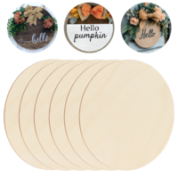 JJUNW 6 Pack Wood Circles for Crafts, 8 Inch Unfinished Wood Circles Discs, Wooden Ornaments for Crafts for DIY Crafts Door Hanger Sign Wood Buring Painting Christmas Decorate