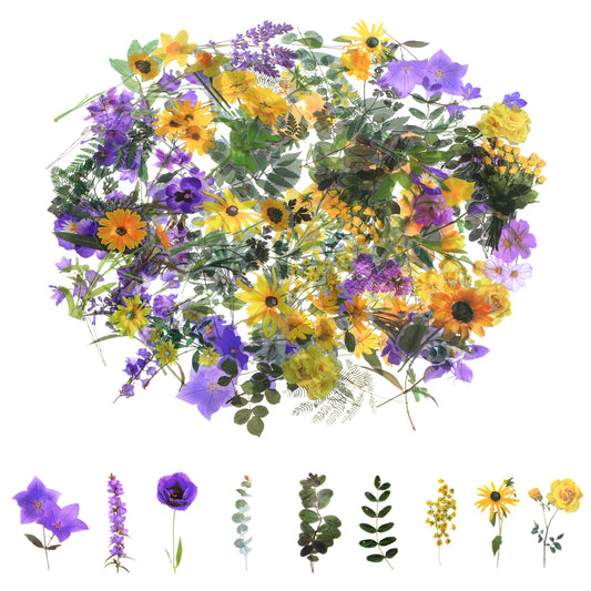 JIYIN 120Pcs Flower Stickers for Scrapbooking, Vintage Floral Stickers PET Nature Plant Stickers Colorful Wildflower Sticker Pressed Flower Stickers for Journaling Junk Journal Scrapbook (1, Color 2)
