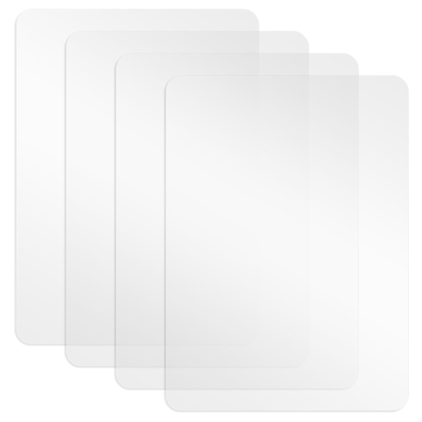 Giantree 4Pcs Clear Plastic Placemat, Placemats Set of 4 Wipeable Placemat, Vinyl Placemat Clear Plastic Table Cover Protector, Placemat Washable for Dining Room, Counter, Office Desk, Painting Table