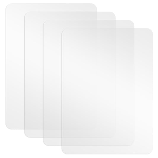Giantree 4Pcs Clear Plastic Placemat, Placemats Set of 4 Wipeable Placemat, Vinyl Placemat Clear Plastic Table Cover Protector, Placemat Washable for Dining Room, Counter, Office Desk, Painting Table