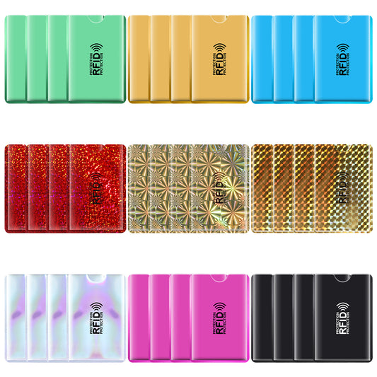 Molain Colorful RFID Card Holder, RFID Blocking Sleeves Credit Card Sleeves Set RFID Identity Card Protector for Women Men (36 Pcs)