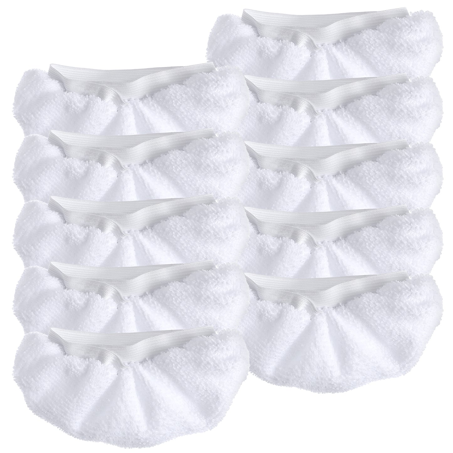 DOPENSPI 10PCS Universal Steam Mop Pads, Washable Handheld Steam Cleaner Pads Microfiber Cloths Mop Pad Steams Cleaners Attachments Steams Cleaner Accessories for Most Handheld Neat Steamed Cleaners