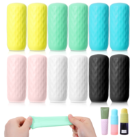 simarro 12 Pack Travels Silicone Bottle Caps, Leak-Proof Elastic Caps, Reusable Travel Bottle Cap, Travels Essentials for Men and Women, Cruise Essentials, Fits Most Travel-Sized Toiletries(12)