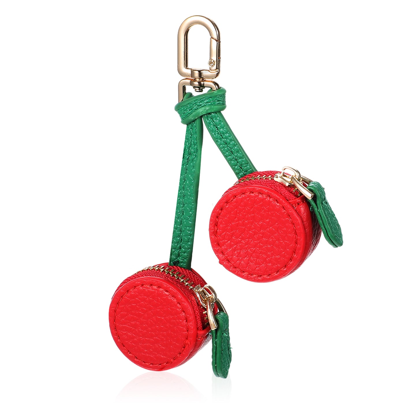 XLIUAX Cherry Design Coin Purse Charm, Handmade Mini Zipper Pouch Keychain Fruit Style Small Coin Pouch Change Purse for Handbags Backpack for Women Aesthetic Accessories Gift