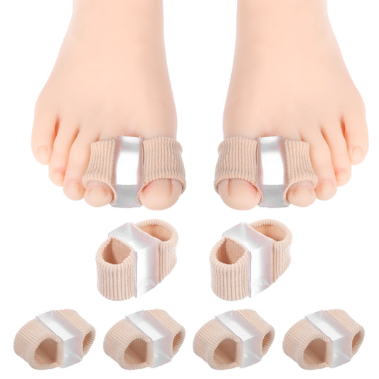 AOZUO 6 Piece Toe Separator, Toe Separator Hallux Valgus Correction Toe Separator Bandage Tennis Balls Pedicure Set to Relieve Toe Separator Pedicure for Overlapping Toes
