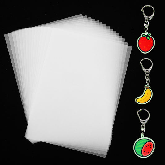 LIQWEI 15Pcs Shrinky Dink Paper, Shrink Plastic Sheets, Keychain Making Kit Christmas Crafts, Badge Making Kit for Craft, DIY Hand Made and Art Supplies
