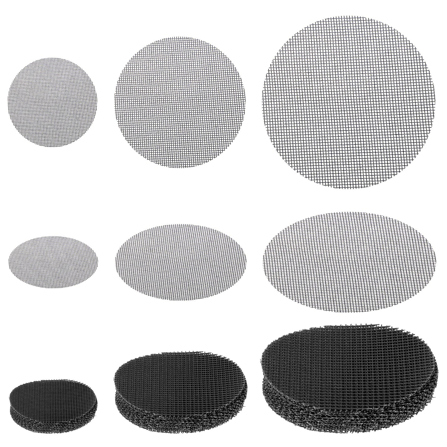 JJUNW 150 Pcs Flower Pot Hole Mesh Pad, 2 3 4 Inch Assorted Sizes Rounds Drainage Hole Mesh Pad, Plant Drainage Screens Gasket For Bonsai Bottom Prevent Soil Leaking