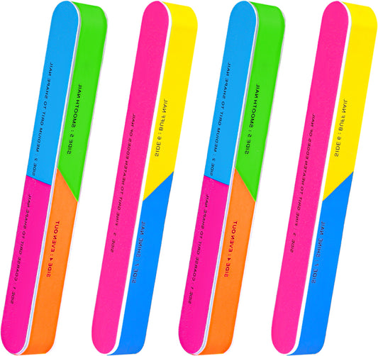 Giantree 7 Way Nail Buffer, Nail Buffers Blocks for Natural Nails Smoother, Seven Steps Polisher Fingernail Files Buffer 120/240/600/3000/6000 Grit for Shinning Buff Nails (4 Pcs)