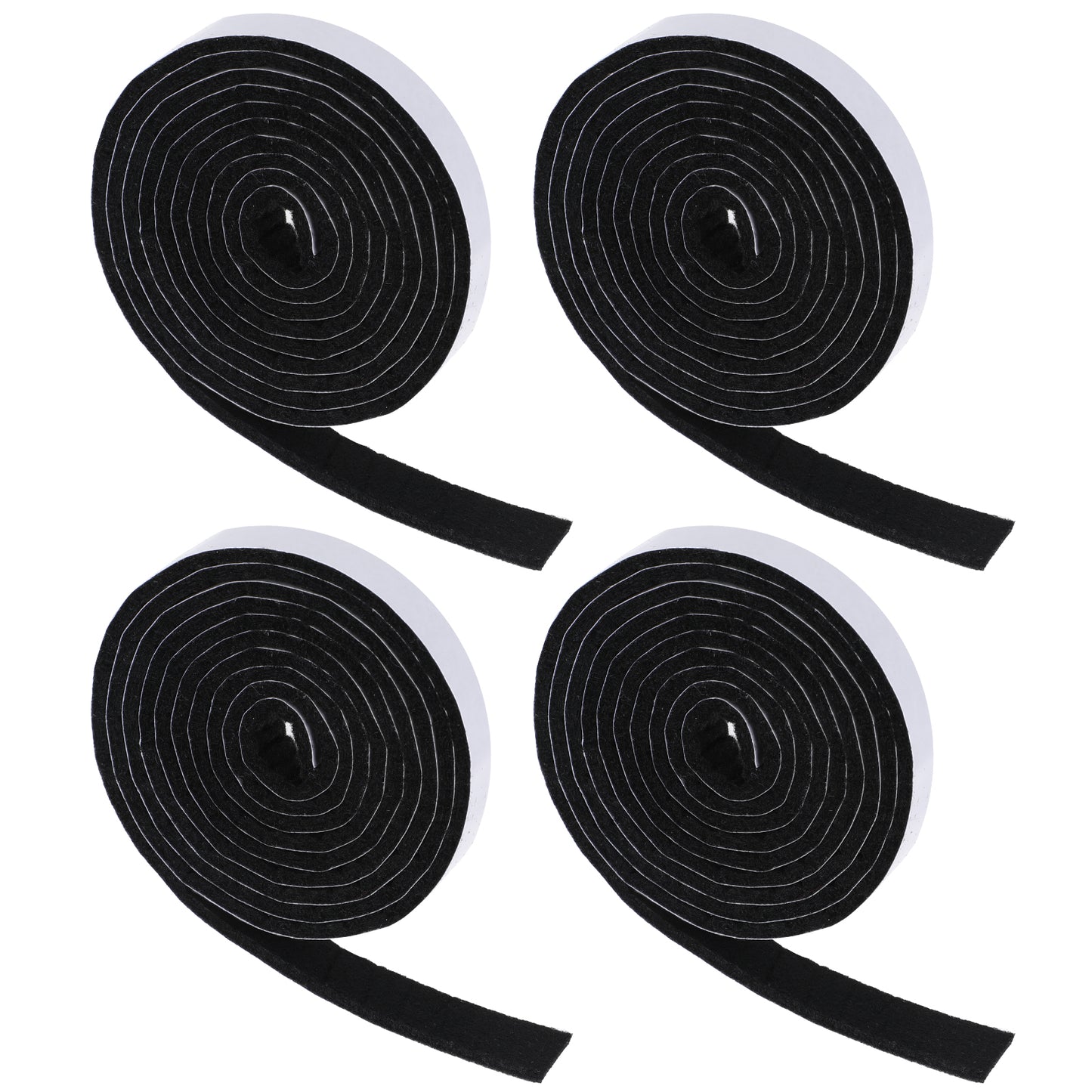 Giantree 4 Pcs Felt Strip with Adhesive Backing, Non Slip Felt Furniture Pads Cuttable Felt Tape for Protecting Furniture Surfaces Chair Wall Hardwood Floor (1/2 x 60 Inches, Black)