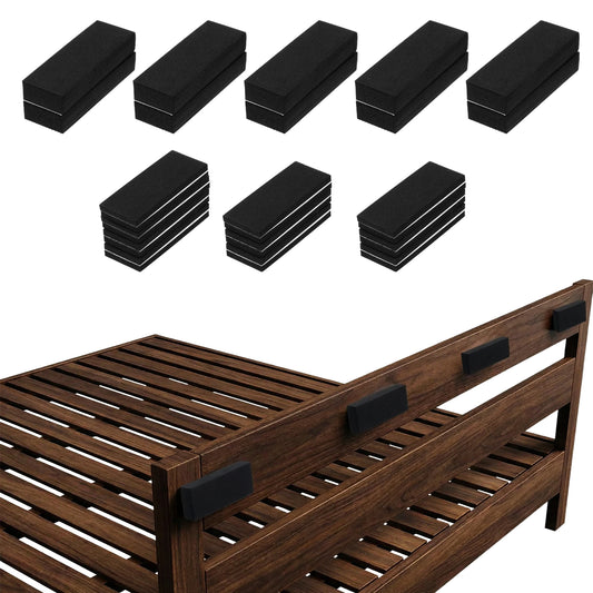 JIEYAO 20Pcs Headboard Stoppers for Wall, Self Adhesive EVA Foam Furniture Wall Protectors Anti-Shake Couch Walls Protector Soft Soundproof Furniture Pads Black Headboard Bumper