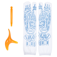 cobee 1 Pair Reflexology Socks with Acupoint Massage Tool, Acupressure Socks Acupuncture Socks, Foot Massage Socks Pressure Point Socks for Relieving Fatigue and Pain(35–39)