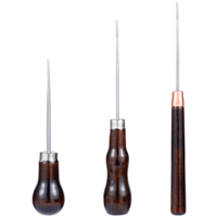 LXUEJIE 3 Pack Awl Tool Sewing, Scratch Awl Tool with Wooden Handle, Gourd Shape Pin Punching for Leather Sewing, Awls Punch Hole Craft Repair Shoes Crochet DIY Handmade Stitch