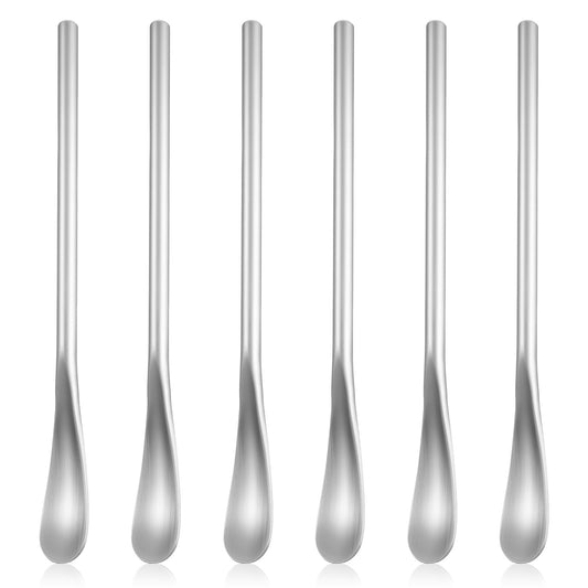 JJUNW 6Pcs Coffee Stirrers Spoon, Stir Cocktail Drink Mixing Swizzle Stick, Stirring Spoon Beverage Cocktail Stirrers Tiny Salt Condiment Spoon
