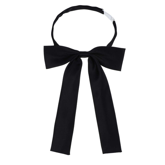 BOHUIZ Bow Ties for Women, Pre-tied Adjustable Bowties Solid Color Satin Bow Tie for School Uniform Shirt(Navy Blue)