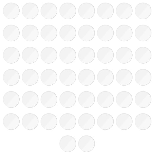Bewudy 50 Pcs Glass Table Top Anti Slip Pads, 0.98" Glass Table Top Bumpers Grippers, Non Slip Sticker Self Adhesive Rubber Pad Feet for Cutting Board, Furniture, Laptop, Under Glass