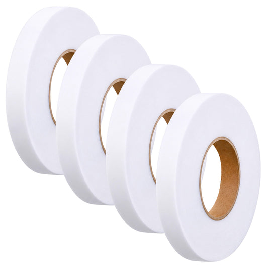 HJZHII 4 Rolls Hem Tape Iron-On Adhesive, 70 Yards No Sew Iron On Hem Tapes No-Sew Extra Strong Hemming Tapes for Hemming Jeans Pants Curtains Fabric Crafting Projects(White)