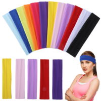 LXUEJIE 12 Pcs Women Yoga Hair Bands, Elastic Fabric Headbands Sports Stretchy Sweat Band Sweatband Yoga Stretchy Headband Soft Workout Headbands for Sports Running Cycling Exercise Fitness (12 Colors