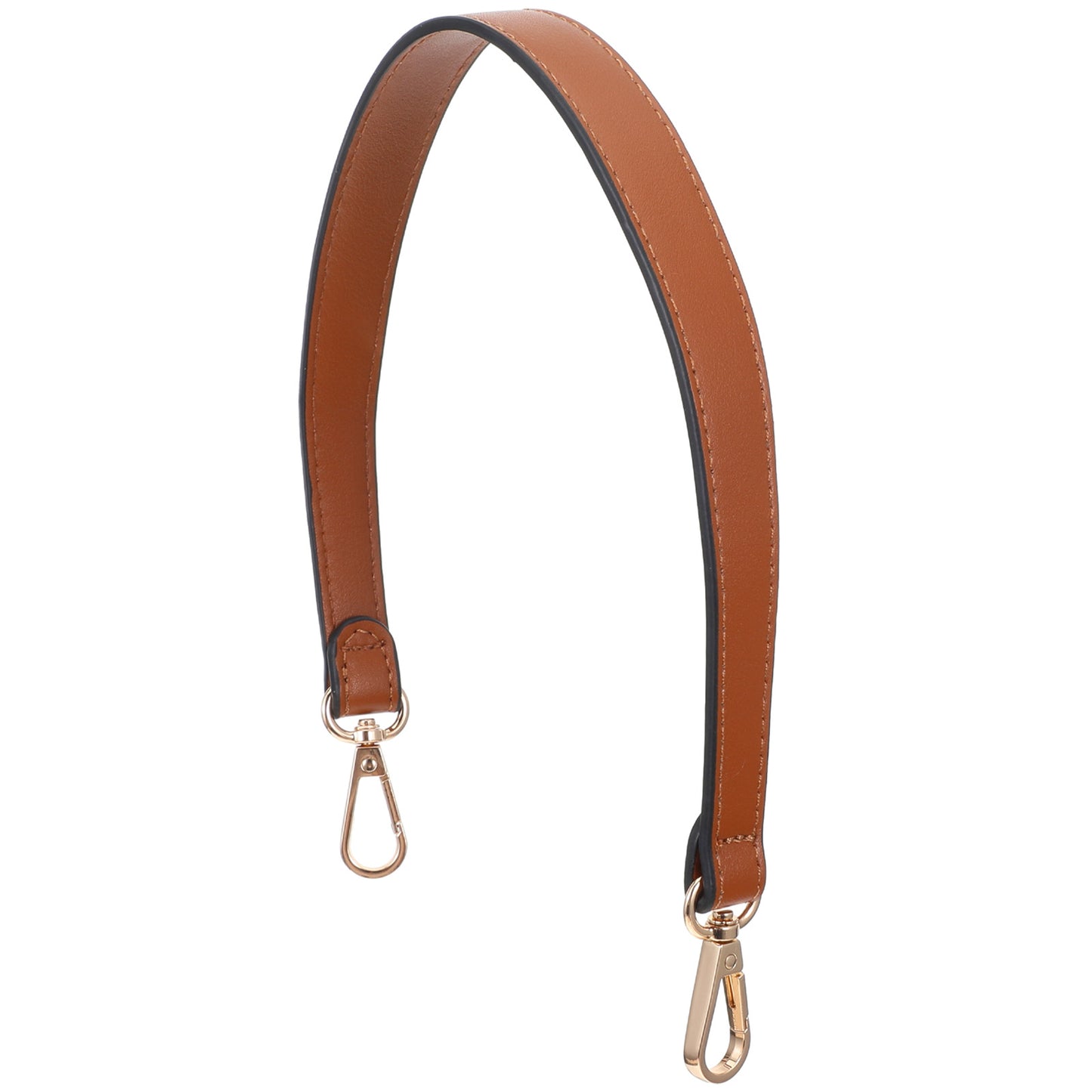 DOPENSPI Shoulder Bag Strap, PU Leather Short Handbag Handle Strap 19 Inch Leather Purse Straps with Swivel Clasps Shoulder Bag Straps Replacement for Purse Tote Handbag Shoulders Bags(Brown)