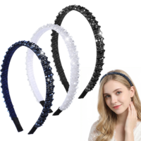 DOPESPI 3PCS Rhinestone Headband, Glliter Headbands Non Slip Rhinestone Hair Bands Crystal Sparkly Head Band Hair Accessories for Women Wedding Birthday Party
