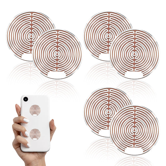 JIYIN 6 PCS Cell Phone Protection Neutralizers Stickers, EMF Stickers Blocker Neutralize Shield Protection for All Phones Tablets Laptops Computer WiFi Devices, 6pcs Silver