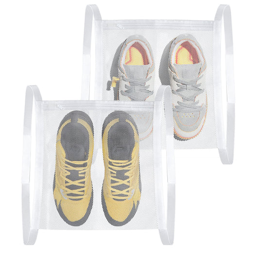 LIQWEI 2Pcs Shoe Dryer Bag, Shoe Reusable Washing Machine Bags, Mesh Shoes Cleaning Bags Dryers Shoeing Rack Inside Dryers, Laundry Shoeing Bag for Clothing, Shoes, Washer Dryer