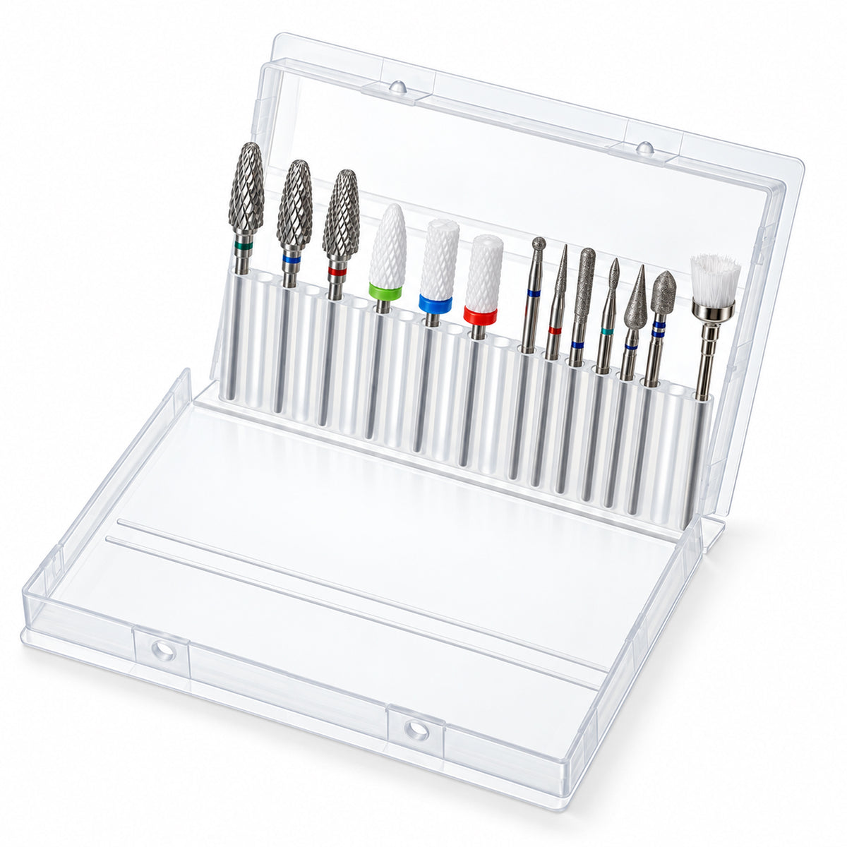 SULIKJHUI 13 Pcs Nail Drill Bits Set, 3/32'' Tungsten Carbide Cuticle Bits