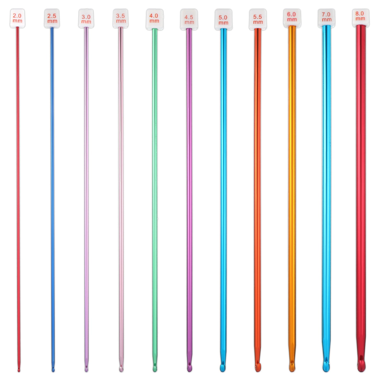 cobee 11 Pcs Crochet Hook Set, Long Crochet Hooks Knitting Needles, Colorful Aluminum Knitting Crochets Accessories Tools for Beginners, Enthusiasts Or Professionals