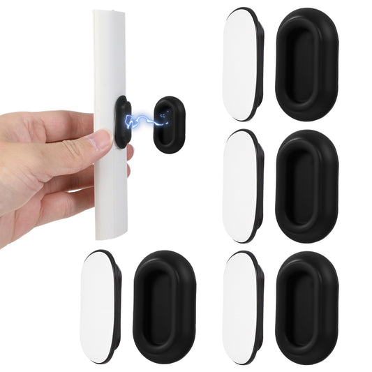 JJUNW 4Pcs Remote Control Storage, Remote Control Holder, Magnetic Remotes Controls Holders, Remotes Holders Wall Mount, Hole Free Remoted Controls for TV, Fan and Wall Holder