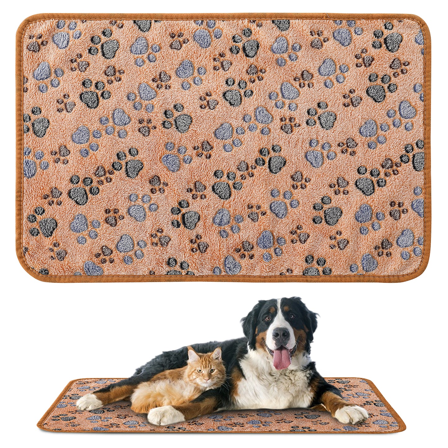 Molain Cat Dog Blanket, Soft Couch Pet Blankets Kitten Puppy Blanket (Small(24x16 In/60x40 cm), Brown)
