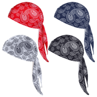 cobee 4 Pcs Cooling Helmet Liner Bandana, Skull Hat Bandana, Cooling Sweat Wicking Breathable Bicycle Helmet Liner, Multiple Colors Beanie Pirate Hat Men Black