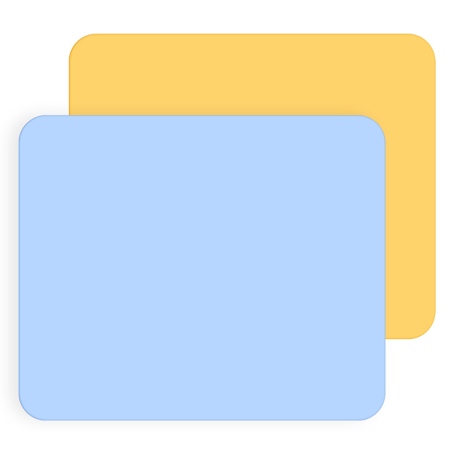 JJUNW 2pcs Small Silicone Mats for Crafts, Multi-Purpose Counter Pad Placemat Table Mat for Epoxy Resin Molds, DIY Art Crafts, Kitchen,Dining (9.45x7.87 inches)(Blue + Yellow)