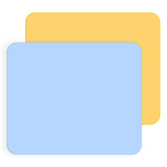 JJUNW 2pcs Small Silicone Mats for Crafts, Multi-Purpose Counter Pad Placemat Table Mat for Epoxy Resin Molds, DIY Art Crafts, Kitchen,Dining (9.45x7.87 inches)(Blue + Yellow)