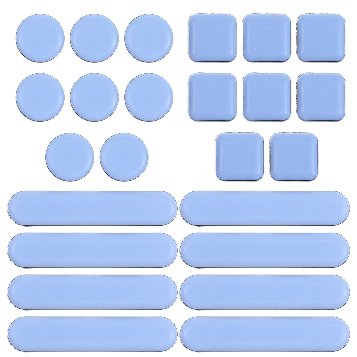 GEEHUA Furniture Sliders, 18 Pieces Self Adhesive Furniture Glides Chair Leg Floor Protectors Furnitures Sliders for Carpet Floor Moving Pads Appliance Slider Strips Noise Reduction Anti Scratch