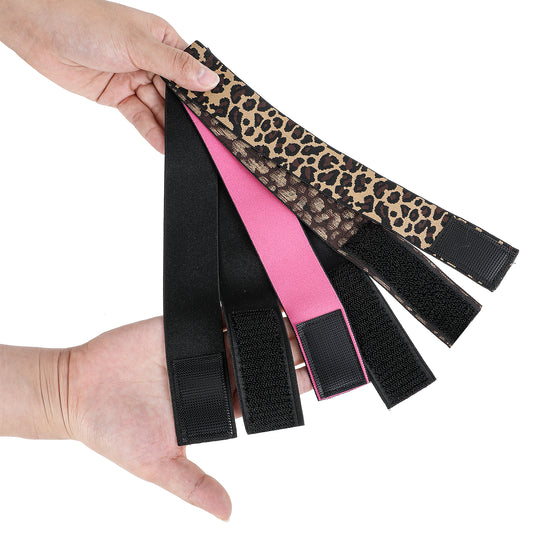 Griantree 3 Pcs Elastic Wig Bands for Lace Frontal Security - Adjustable, Melting Band for Laying Edges Elastic Bands for Wig Grip, No-Slip Headband Wig Holding Band(Leopard)