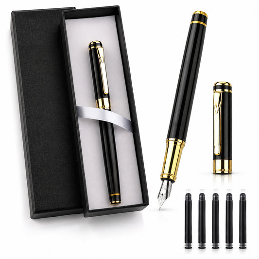 Molain Luxury Metal Fountain Pen, Fine Nib Fountain Pen
