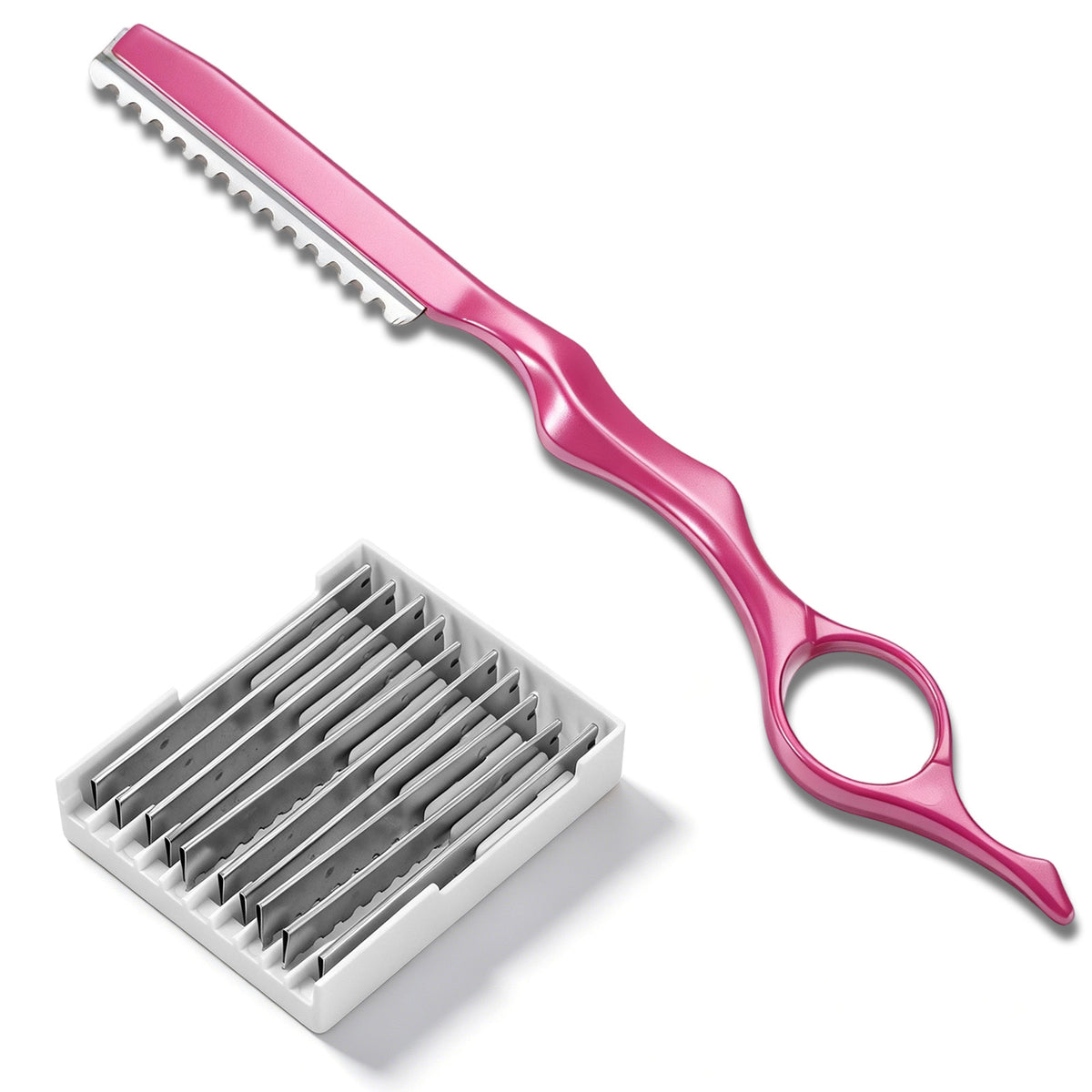 SULIKJHUI 11 Pcs Hair Cutting Razors, Stainless Steel Feather Styling Razor