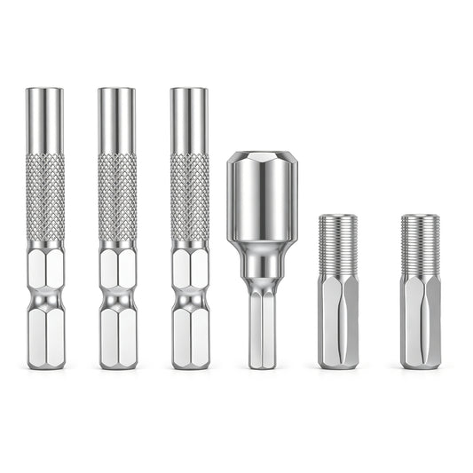 HJZHII 6PCS 1/4 to 4mm Bit Adapter, Hex Screw Driver Bit Adapter Magnetic Micro Bits Drill Extension Socket Shankr for Precision Bits Set Screwdriver Converter